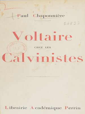 cover image of Voltaire chez les calvinistes